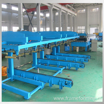 Automatic roof sheet stacker